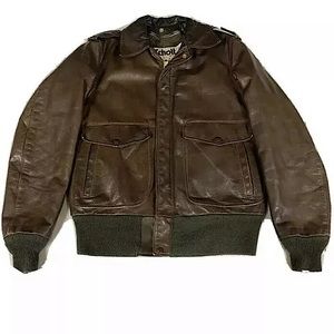 Schott Vintage Leather Jacket Size 38